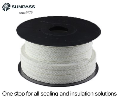 Joint de tige de valve d'emballage en PTFE en fibre acrylique d'emballage de graisse